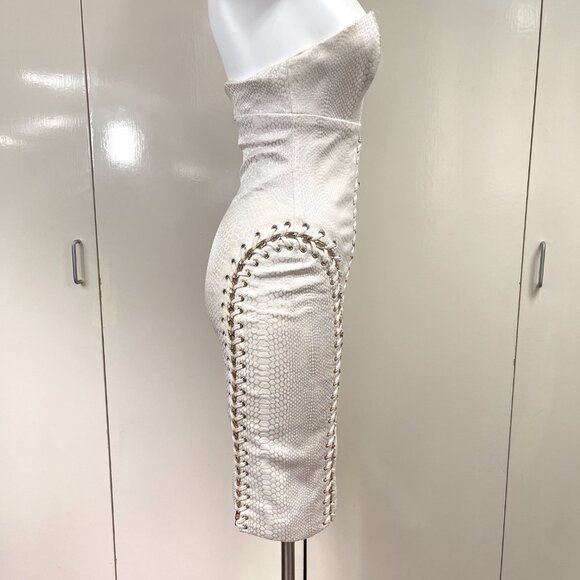 HOUSE OF CB LONDON METAL BRAID UP Jackard DRESS S - Picture 14 of 17